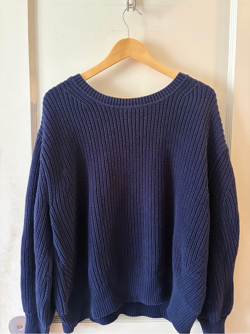 GAP 100% Cotton Classic Navy Crewneck Women's Sweater